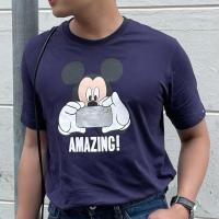 ราคา แฟชั่น Disney Mickey Go Men Amazing T-Shirt - เสื้อผู้ชาย มิกกี้โกลายมิกกี้เม้าส์ถ่ายรูป สินค้าลิขสิทธ์แท้100% character (20381644292)