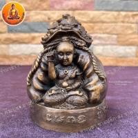 ราคา กุมาร กวักเงินกวักทอง ข้างหลังเป็นถุงเงินถุงทอง เนื้อทองเหลือง ขนาด 5 นิ้ว สูง 5.5 นิ้ว (7995306851)