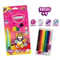 ราคา ดินสอสี Master Art สีไม้ ดินสอสีไม้ แท่งยาว 12 สี ซุปเปอร์ไบรท์ สีไม้แท่งยาว มาสเตอร์อาร์ต (1กล่อง) (4394146680)