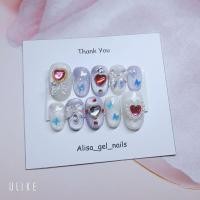 ราคา เล็บปลอมสำเร็จรูป แถมฟรีกาวและตะไบ (19753861026)