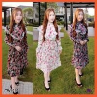 ราคา ลดต่ำกว่าทุน❤️เดรสลายดอกไม้ เดรสงานป้าย เดรสแขนยาว ชุดโบฮีเมียน (11613982441)