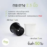 ราคา กระถางพลาสติก 2.5 นิ้ว กระถางต้นไม้ กระถางแคคตัส มี สีขาว สีดำ (23600162866)