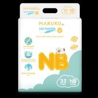 ราคา Makuku SAP ผ้าอ้อมเด็กแรกเกิด เทปกาว NB ใส่สบาย 32 ชิ้น (20580279197)