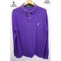 ราคา POLO RALPH LAUREN แท้ เสื้อยืดโปโลแขนยาวสีม่วง (5533894693)