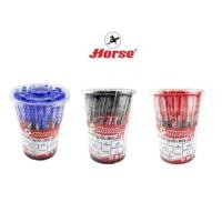 ราคา Horse (ตราม้า) ปากกาลูกลื่น แบบกด 0.7 mm. ตราม้า H-901 ด้ามใส บรรจุ 48 ด้าม/กระป๋อง จำนวน 1 กระป๋อง (19939240524)