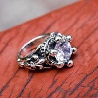 ราคา แหวนเงินแท้ ทรงมงกุฎชู Cubic Zirconia top grades Sterling Silver 925 NSRG1376 (15025154788)