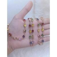 ราคา #​เซตสร้อยคอและสร้อยข้อมือนาคพลอยนพเก้า (21459135621)