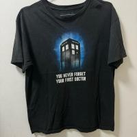 ราคา คอกลม Doctor Who Tardis Graphic Shirt Mens L Black (25307359715)