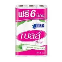 ราคา [ขายดี] Belle เบลล์ กระดาษทิชชูม้วน แพ็ค 24+6 ม้วน (3170510118)