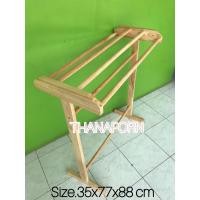 ราคา ราวไม้ ราวตากผ้า ราวผ้า ราวแขวนผ้า ราวไม้ยางพารา4เส้นสีธรรมชาติ (7253084546)