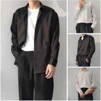 ราคา พร้อมส่งเสื้อเชิ้ตแขนยาว ลายทาง (671) (22642352757)