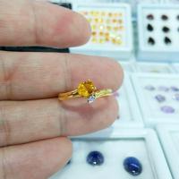 ราคา แหวนทองแท้ พลอยบุษราคัม พลอยแท้ เพชรแท้ค่ะ (25654508043)