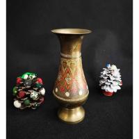 ราคา แจกันทองเหลืองโบราณ ลายดอกไม้ สไตล์วินเทจ มือสองจากญี่ปุ่น (24813239787)