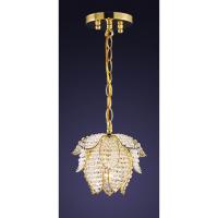 ราคา โคมไฟคริสตัล โคมไฟห้อยติดเพดาน สีทอง ทรงดอกบัว รุ่น WL-61421-1EL-KG (3642516327)