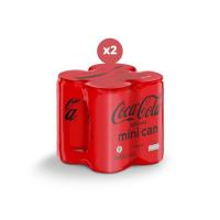 ราคา โค้ก น้ำอัดลม สูตรไม่มีน้ำตาล 180 มล. 4 กระป๋อง Coke Soft Drink Zero Sugar 180ml Pack 4 x2 (19403225060)