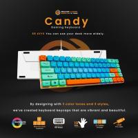 ราคา คีย์บอร์ดเกมมิ่ง Neolution E-Sport Candy สีสันสดใส เติมเต็มด้วยระบบไฟ LED Rainbow colors 68 Keys ปุ่ม Membrane (25219180516)