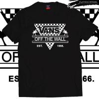 ราคา Vans off the wall triangle graphic print cotton tshirt unisex (19379661921)