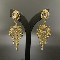 ราคา Vintage Jewelry ต่างหูล้านนา ต่างหูห้อยตุ้งติ้ง ต่างหูระย้ารมดำล้านนา624 (3939429351)