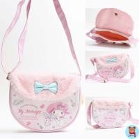ราคา กระเป๋าสะพายข้าง หนังสีชมพู my melody Japan Sanrioคิตตี้ นำเข้าจากญี่ปุ่น (17592827846)