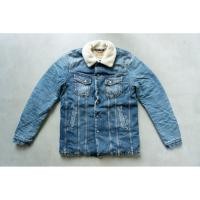 ราคา [DEFECT] Lenny Heavy Used แจ็คเก็ตยีนส์ผ้าฟอก Nudie ของแท้ 100% (18037435172)