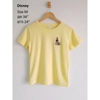ราคา Disney เสื้อยืดคอตตอน ปักลายมิกกี้เม้าส์ สีเหลือง มือ2 (23427877303)