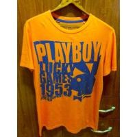 ราคา เสื้อยืด PLAYBOY แท้ อก 41 นิ้ว ผ้านุ่ม สภาพมือ 1 (3472572958)