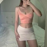 ราคา เสื้อสายเดี่ยวครอป h&m (21493542707)