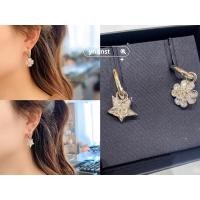 ราคา ของแท้ CHANEL ต่างหู Rhinestone Star Asymmetric Stud แบบใหม่ 23S (23658245522)