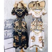 ราคา Dress ชุดเดรสยาว เดรสสีขาว ชุดไปเที่ยว งานป้าย (4459700714)