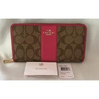 ราคา Coachแท้ กระเป๋าสตางค์ใบยาวซิปรอบ มือสองสภาพสวย (1023328978)