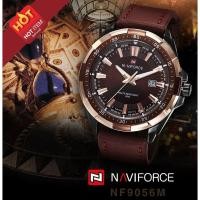 ราคา หรูหราในราคาเบาๆนาฬิกาข้อมือชาย กันน้ำ naviforce watch แท้ รุ่นNF9056-BROBLA สายหนัง ของแท้100% (886477690)