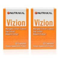 ราคา NUTRAKAL Vizion ชะลอการเสื่อมของตา ลดการเกิดต้อกระจก (30 แคปซูล) x 2 กล่อง (343855946)