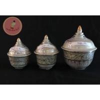 ราคา โถมุกลายไทย มุกทอง ขนาดเล็ก งานสวยงาม (9667911639)