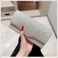 ราคา Tonfashion กระเป๋าคลัทช์ ประดับเลื่อม สีทอง สีเงิน หรูหรา สําหรับผู้หญิง (25813300734)