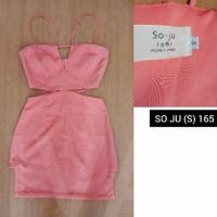ราคา เดรสสั้นสีส้มอมชมพู (s) งานป้าย So-Ju เซกซี่แบบดูดีจ้า (5942223064)