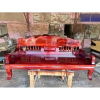 ราคา โซฟาไม้หลังลูกกรงสีแดงขนาด 80 × 200 (24556774365)