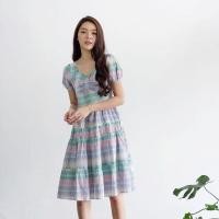 ราคา เดรสแขนตุ๊กตา เดรสลายสก๊อต เดรสสีพาสเทล (6501390736)