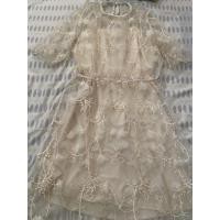 ราคา เดรสลูกไม้สีขาวครีม มือสอง (3387582891)