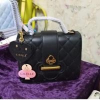 ราคา กระเป๋า Cicelle สีดำ อะไหล่วิ้งค์ๆ (9890623030)