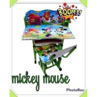 ราคา โต๊ะเขียนหนังสือสำหรับเด็กมาพร้อมกับเก้าอีลายการ์ตูนมิคกี้เมาส์สีสันสวยสดใส (2999231652)