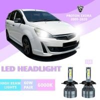 ราคา หลอดไฟหน้ารถยนต์ LED สว่างมาก สีขาว สําหรับ PROTON Exora 2009-2020 H4 2 ชิ้น (22689873938)