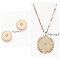 ราคา [ลูกค้าใหม่ลดเพิ่ม 100 บาท] ชุดสร้อย ต่างหู สีทอง งานก๊อป Michael Kors (32395247)