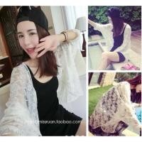 ราคา เสื้อคลุมซีทรู ลายลูกไม้ เสื้อผ้าแฟชั่น สาวอ้วน สาวอวบ น่ารักราคาถูก (1408533673)