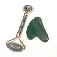 ราคา กัวซาหยกคู่กับอาเกตลาย #หยกพม่า #กัวซาหน้า #นวดหน้า #หยก (2441966765)