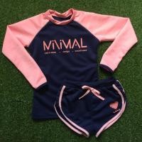ราคา ส่งฟรีชุดว่ายน้ำminimalทูโทนแขนยาว+กางเกงขาสั้น สีสวยสดใส (231106368)
