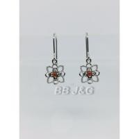 ราคา ต่างหูเงินแท้พลอยโกเมน (4042179944)