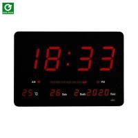 ราคา นาฬิกา LED แขวนผนัง ขนาด 46X32X3cm รุ่น JH4632 นาฬิกาดิจิตอล ตัวเรือนสีดำ มีปลุก (6838968687)