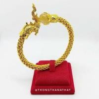 ราคา กำไลพญานาค หินไหมทอง กำไลข้อมือชุบทอง ใส่ติดตัวได้ตลอด สินค้ามีคุณภาพดี ไม่ลอก ไม่ดำ #180 (13688703540)