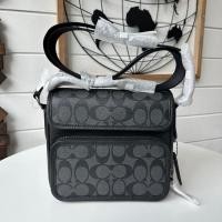 ราคา แท้ พร้อมส่งสะพายชาย COACH C9870 CJ591 Sullivan Flap Crossbody In Signature Canvas (23509740402)