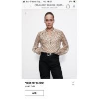ราคา New❣️Zara Polka Dot Blouse size XS ราคาshop 1590.- (6161477352)